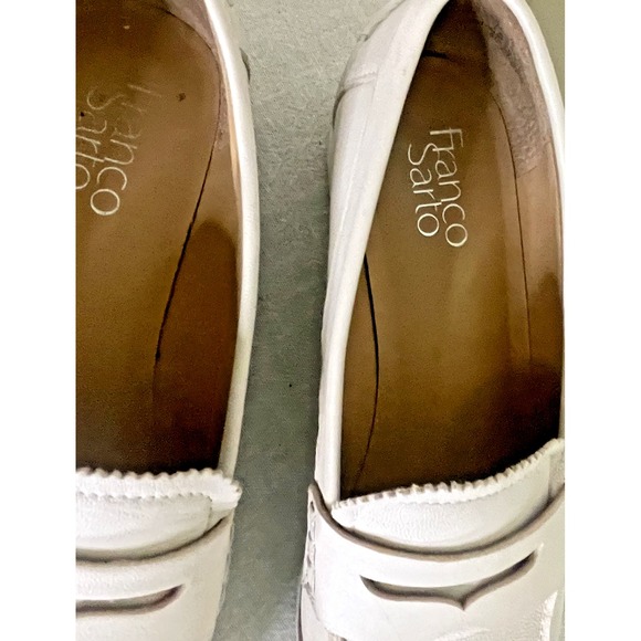 Franco Sarto Cedra Beige Leather Penny Loafers Women's 8.5M Preowned‎ - Picture 2 of 16